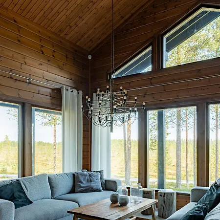 木屋 Naava - A Cozy With Two Saunas And Hill Views *